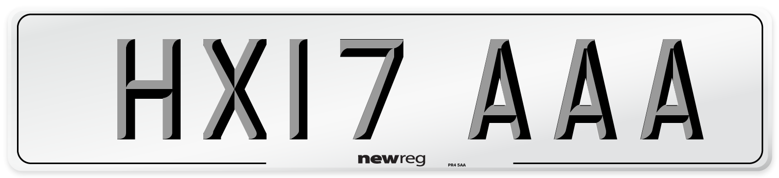 HX17 AAA Number Plate from New Reg